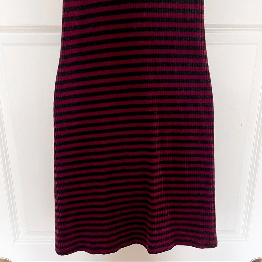 LOVE FIRE | Burgundy Striped Dress - Picture 7 of 8